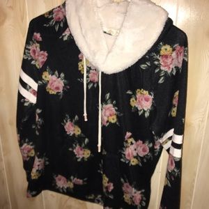 black floral sweater shirt